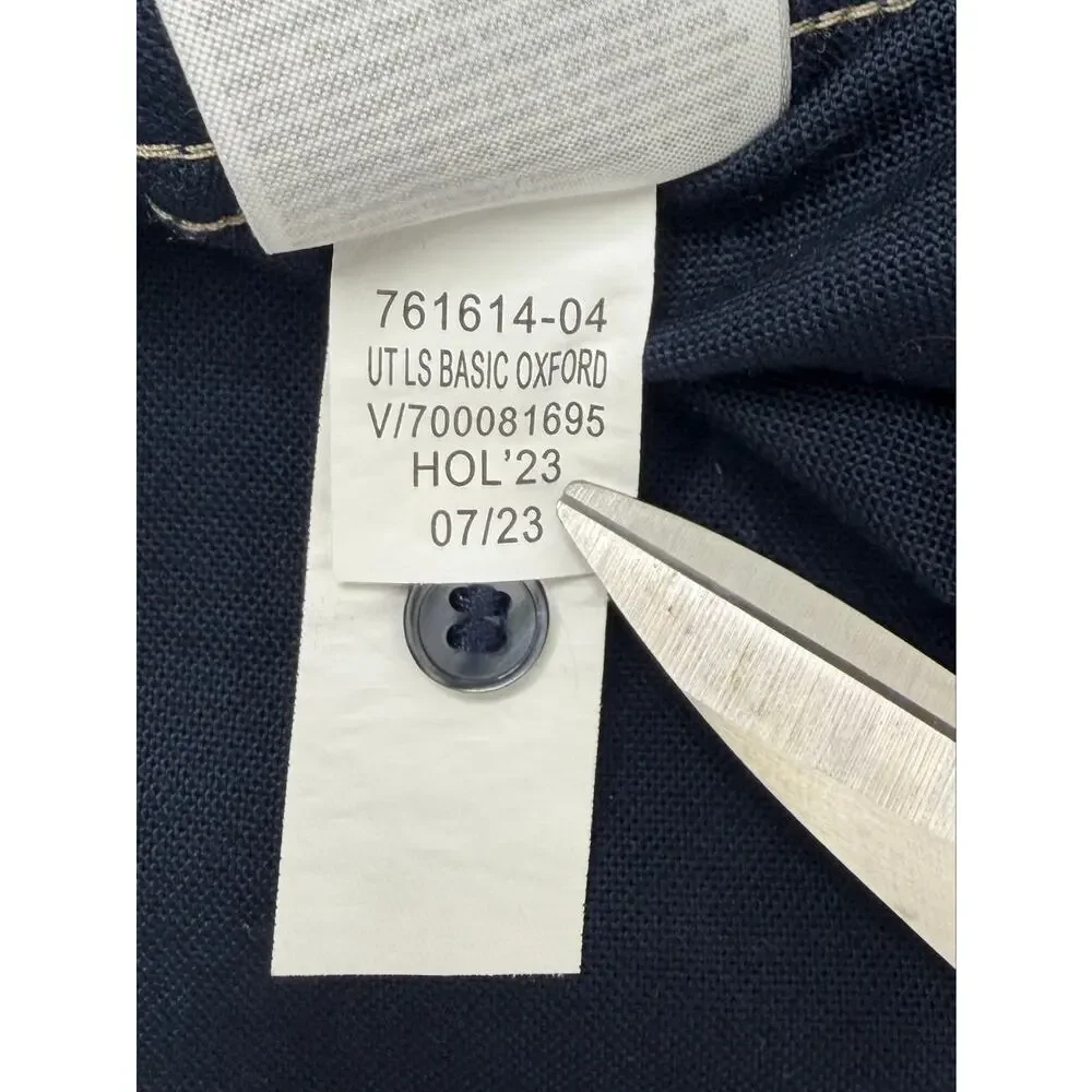 Banana Republic Organic Cotton Long Sleeve Button Down Oxford Shirt Sz M Indigo